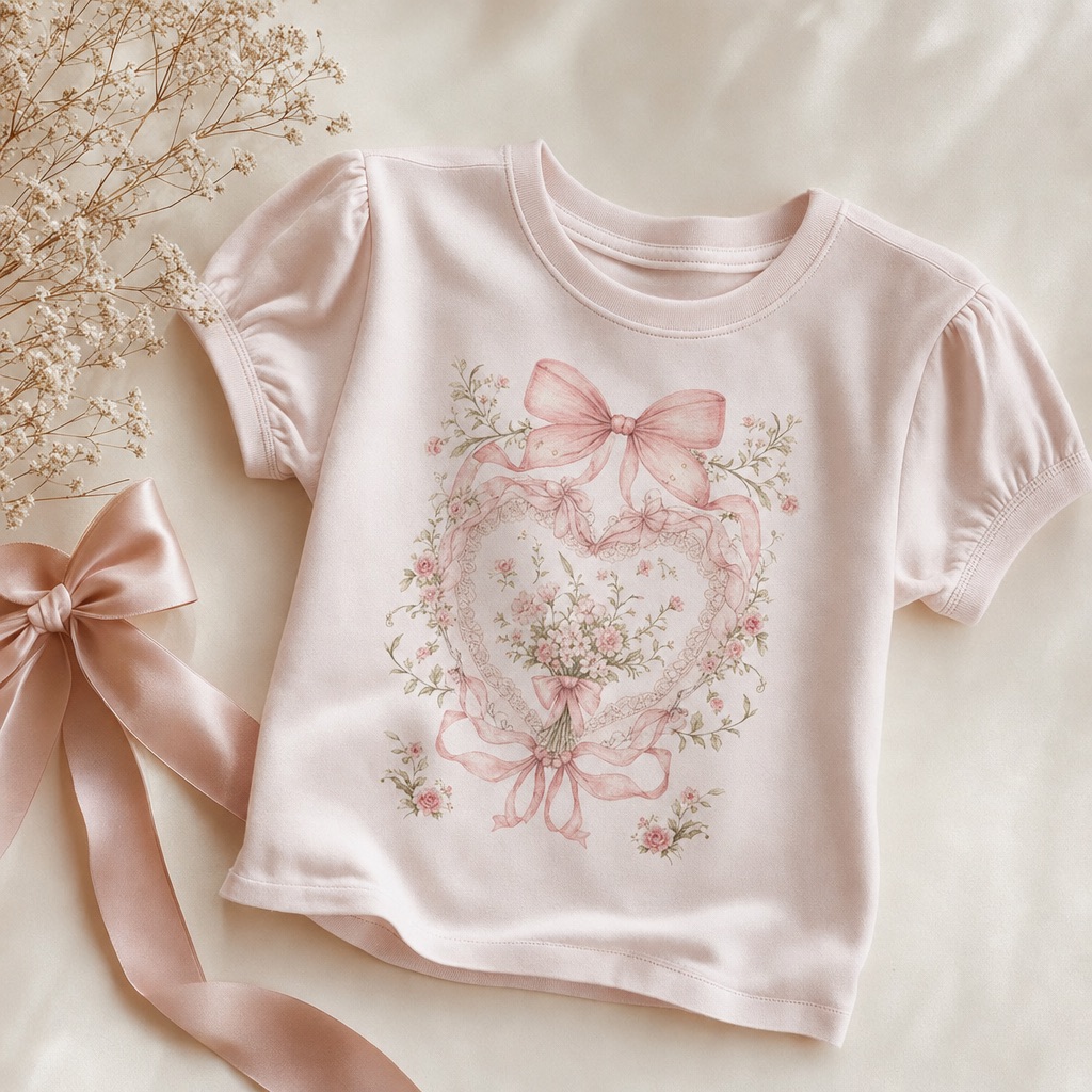 Baby-tee coquette pastel