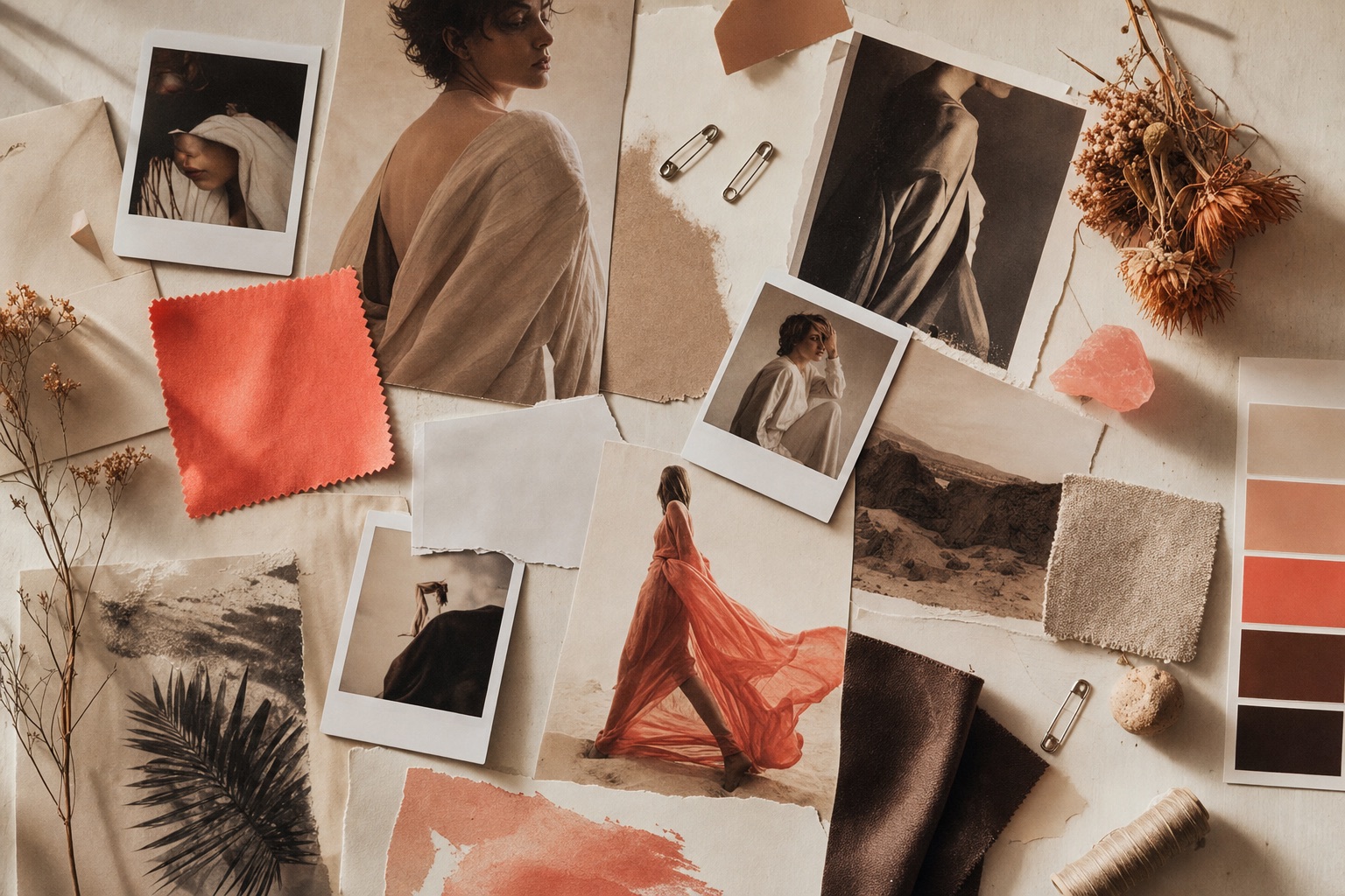 Mood board de diseño de moda